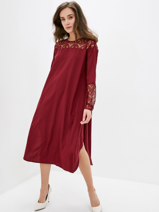 Сукні ISSA Plus модель SA-16_burgundy Фото
