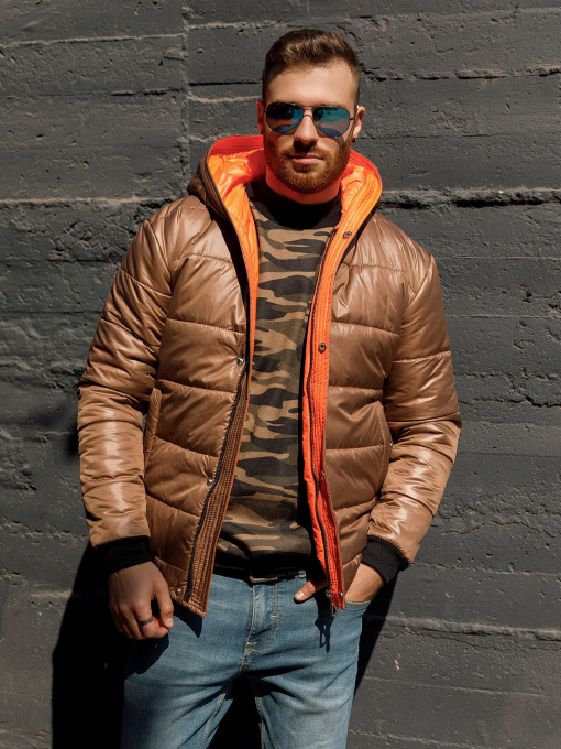 Куртки та дублянки ISSA Plus модель SA-315_brown Фото