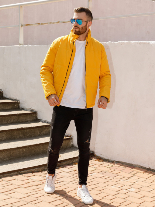 Куртки та дублянки ISSA Plus модель SA-316_mustard Фото