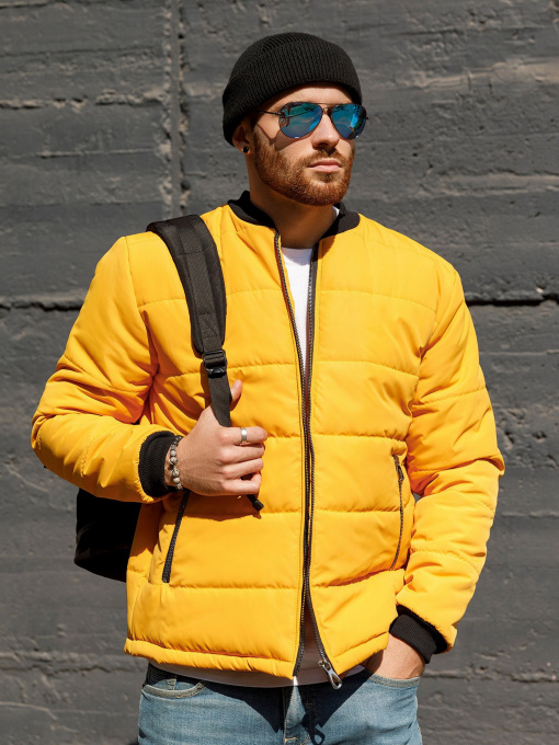 Куртки та дублянки ISSA Plus модель SA-314_mustard Фото