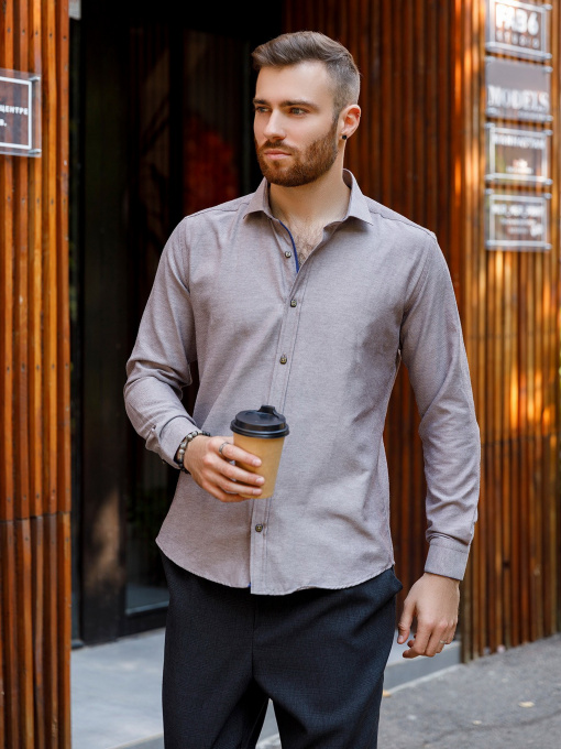 Сорочки ISSA Plus модель GN-437_gray Фото