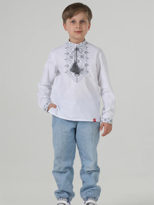 Вишиванки Folk Moda модель fm3069-blij Фото