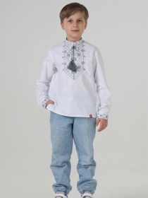 Вишиванки Folk Moda модель fm3069-blij Фото