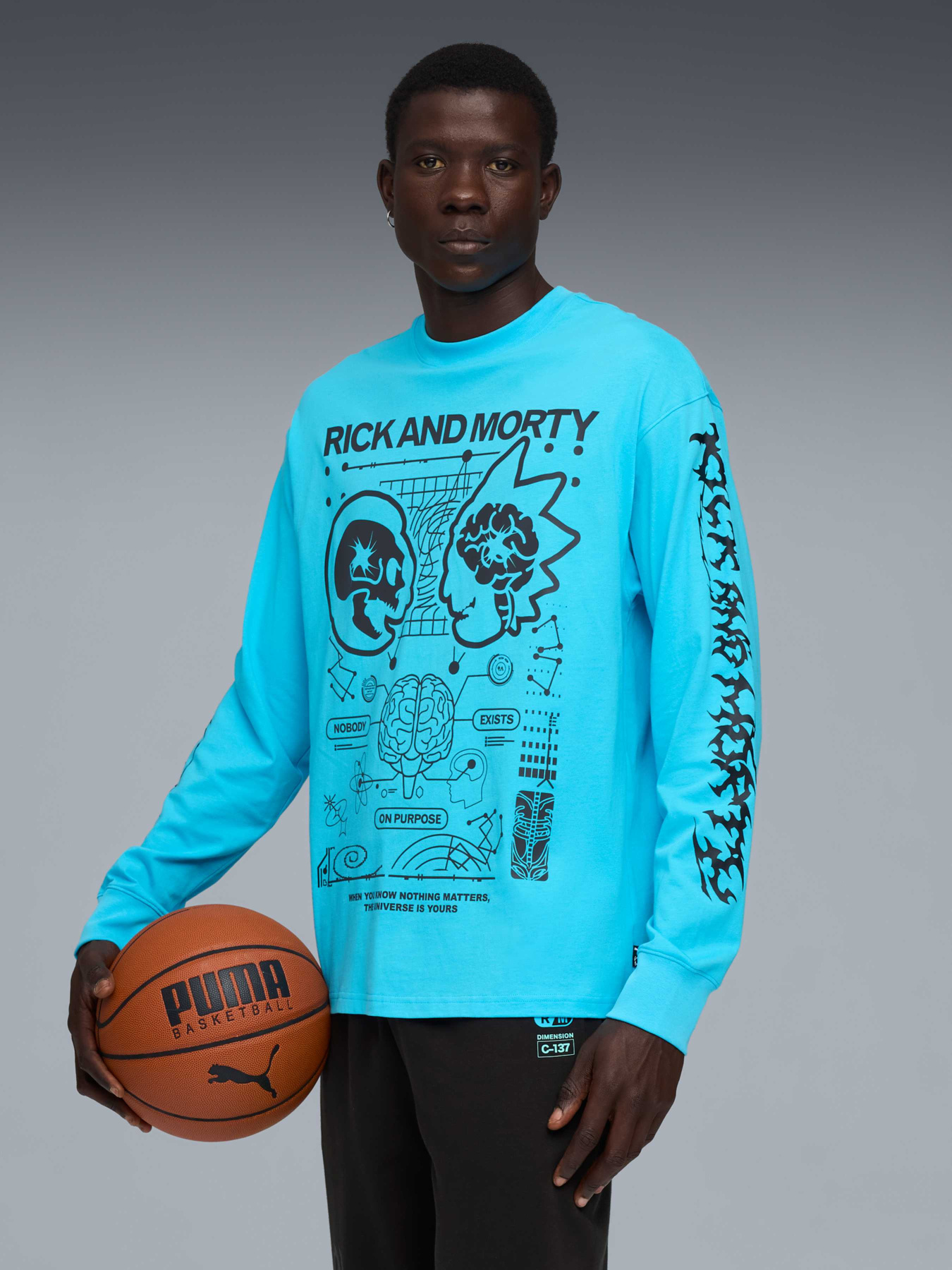Худи и свитшоты PUMA Hoops x Rick And Morty Ls модель 633099 Фото