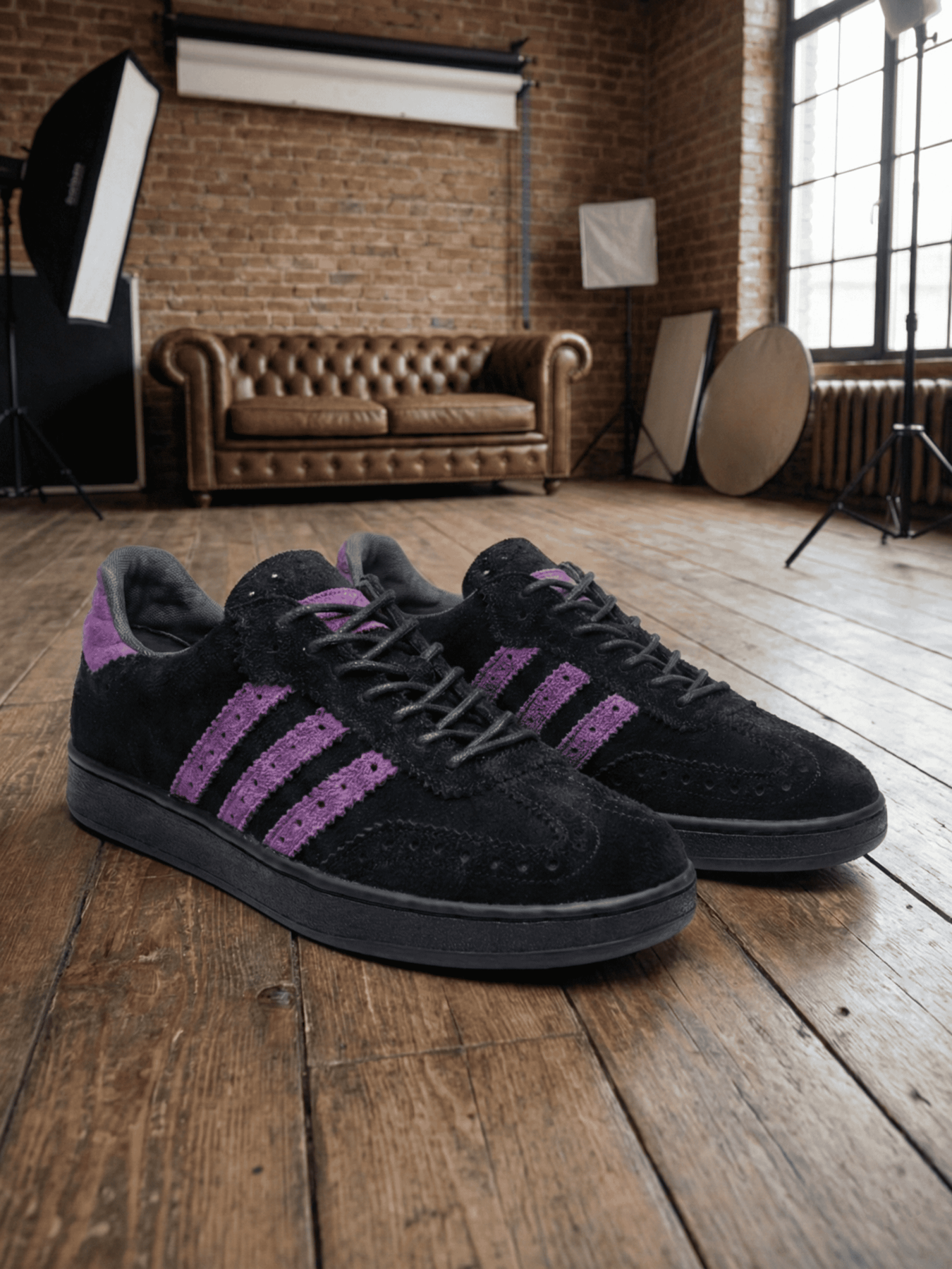 Кеды Legessy модель PULSE_BLACK_AND_PURPLE Фото