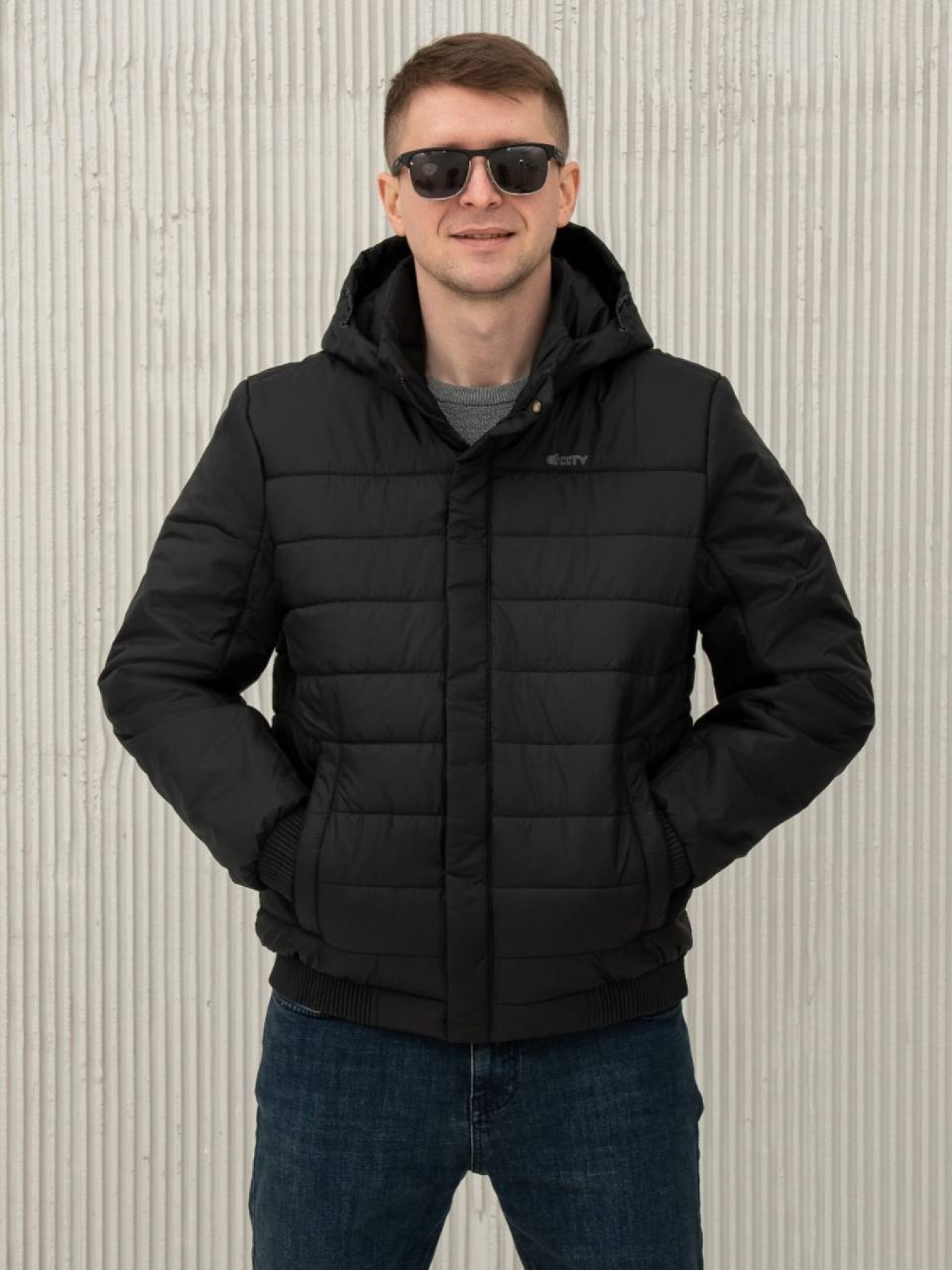 Куртки та дублянки City Fashion Classic модель 35-1-CKF-BLCK Фото
