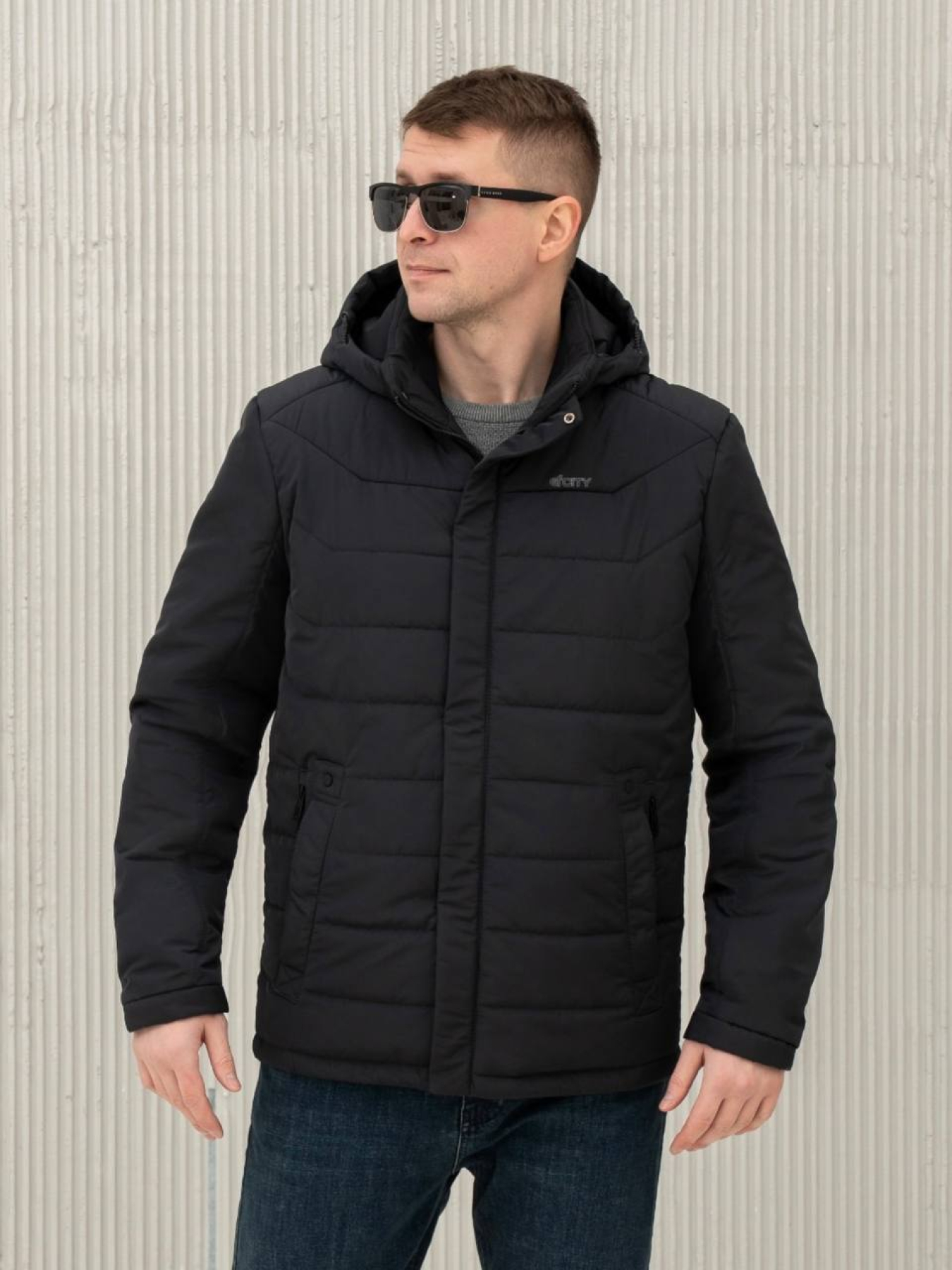 Куртки та дублянки City Fashion Classic модель 67-1-CKF-BLUE Куртки та дублянки City Fashion Classic модель 67-1-CKF-BLUE Фото