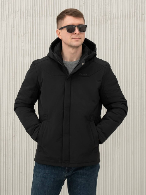 Куртки и дубленки City Fashion Classic модель 67-2-CKF-BLCK Фото
