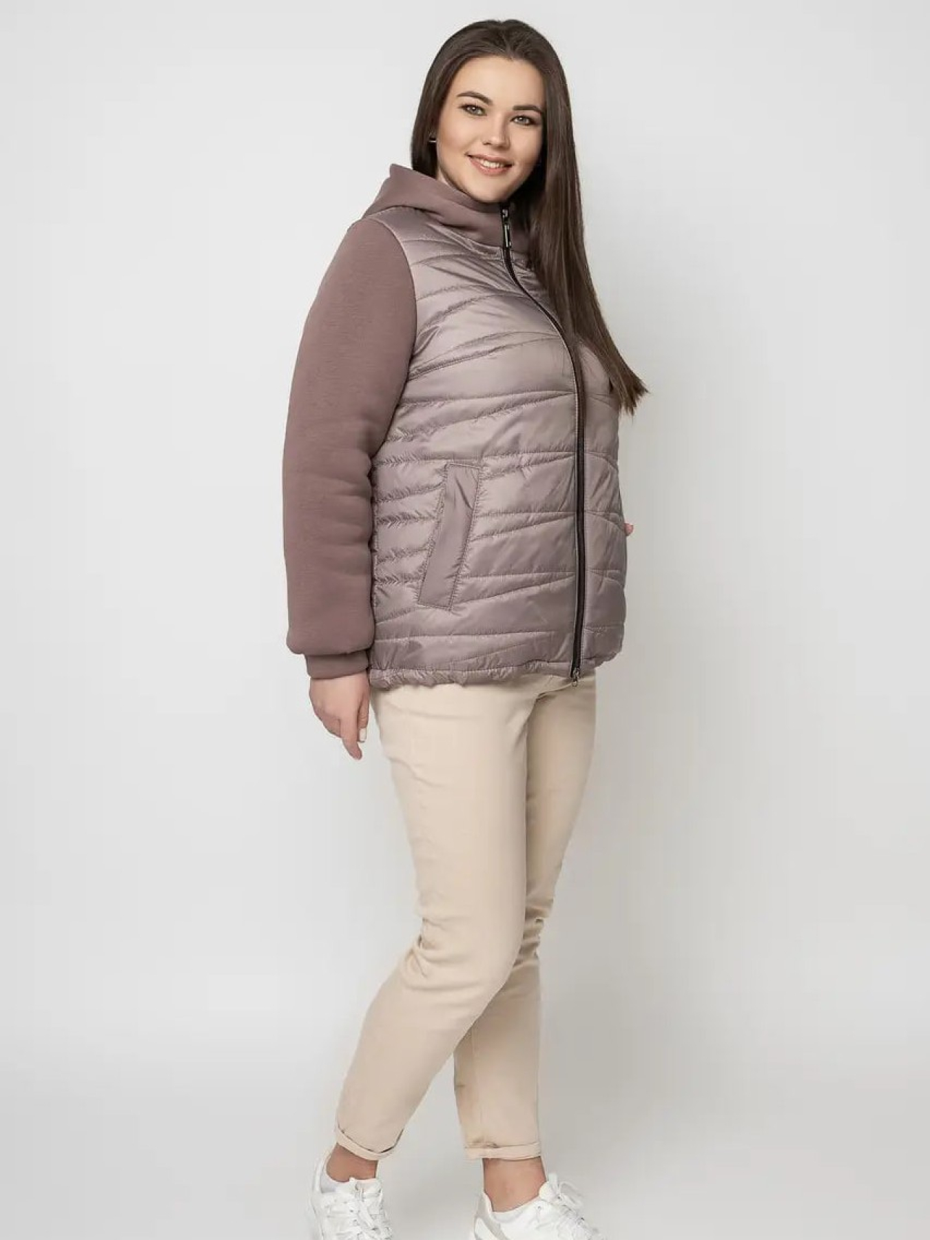 Куртки та дублянки City Fashion Classic модель LR-132-beige Куртки та дублянки City Fashion Classic модель LR-132-beige Фото