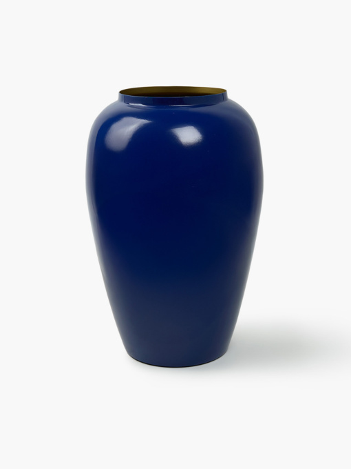 Ваза "Элизиум" железная синяя с золотистым MBM HOME модель VB-04 DEEP BLUE/GOLD Фото