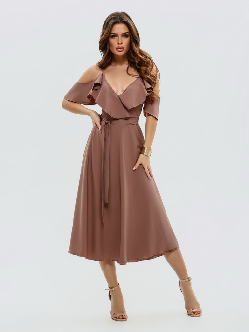 Сукні ISSA Plus модель 11493_brown Фото