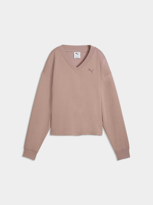 Худі та світшоти PUMA Ess Elevated V-neck Crew Dk модель 691816 Фото