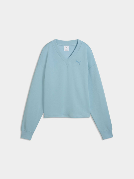 Худі та світшоти PUMA Ess Elevated V-neck Crew Dk модель 691816 Фото