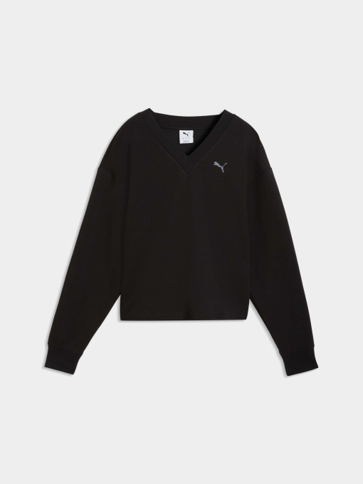 Худі та світшоти PUMA Ess Elevated V-neck Crew Dk модель 691816 Фото