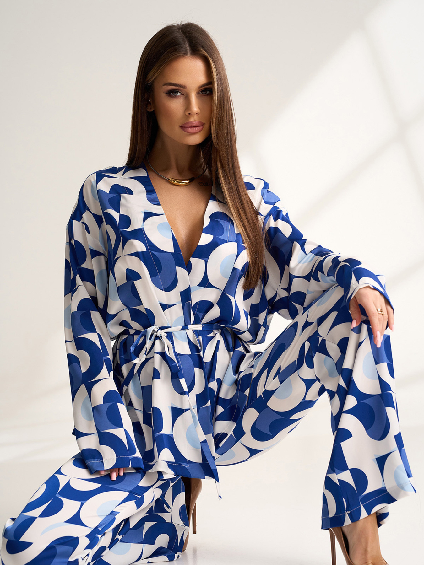 Костюмы ISSA Plus модель 15521_голубой Фото