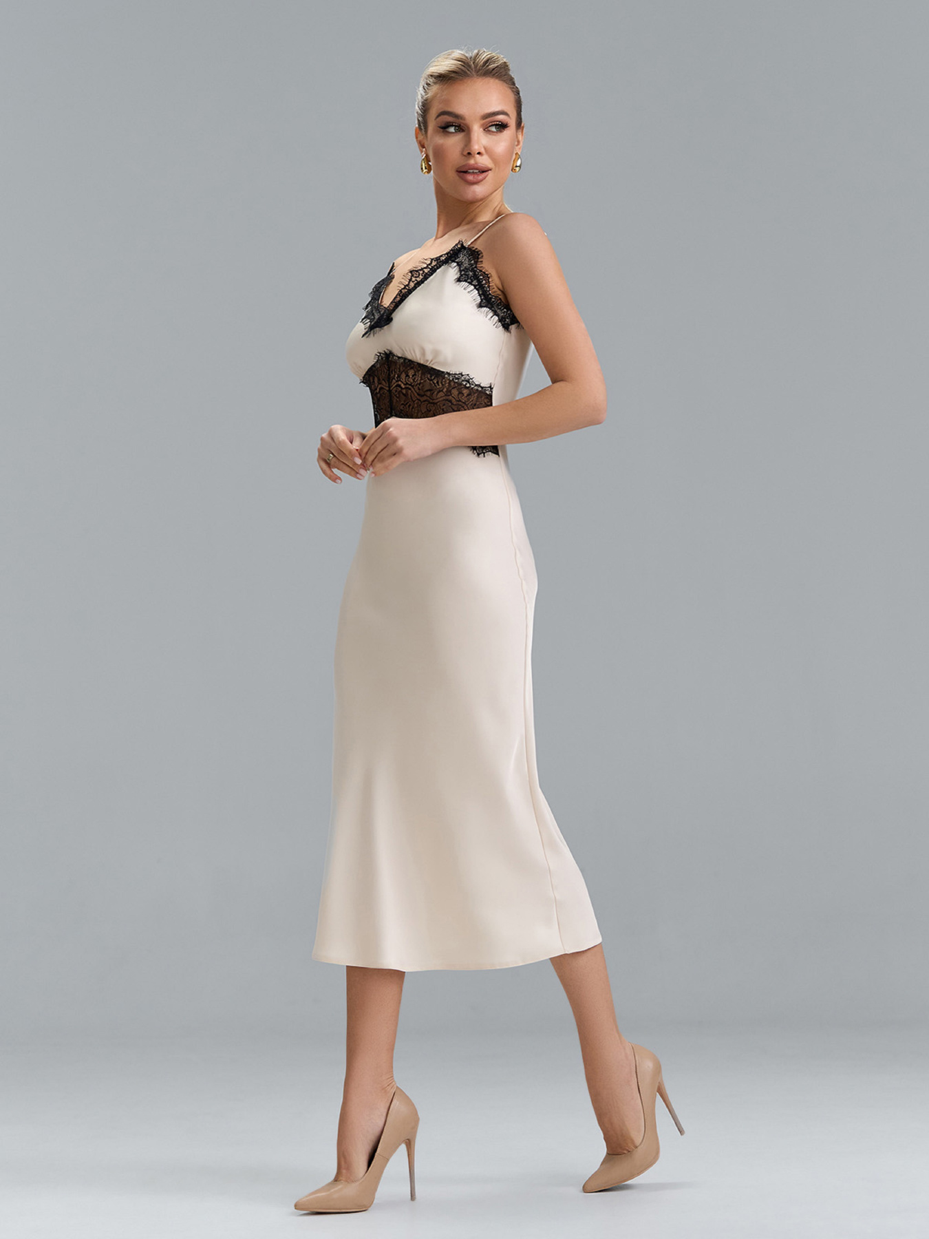 Платья ISSA Plus модель 15522_светло-бежевый Фото