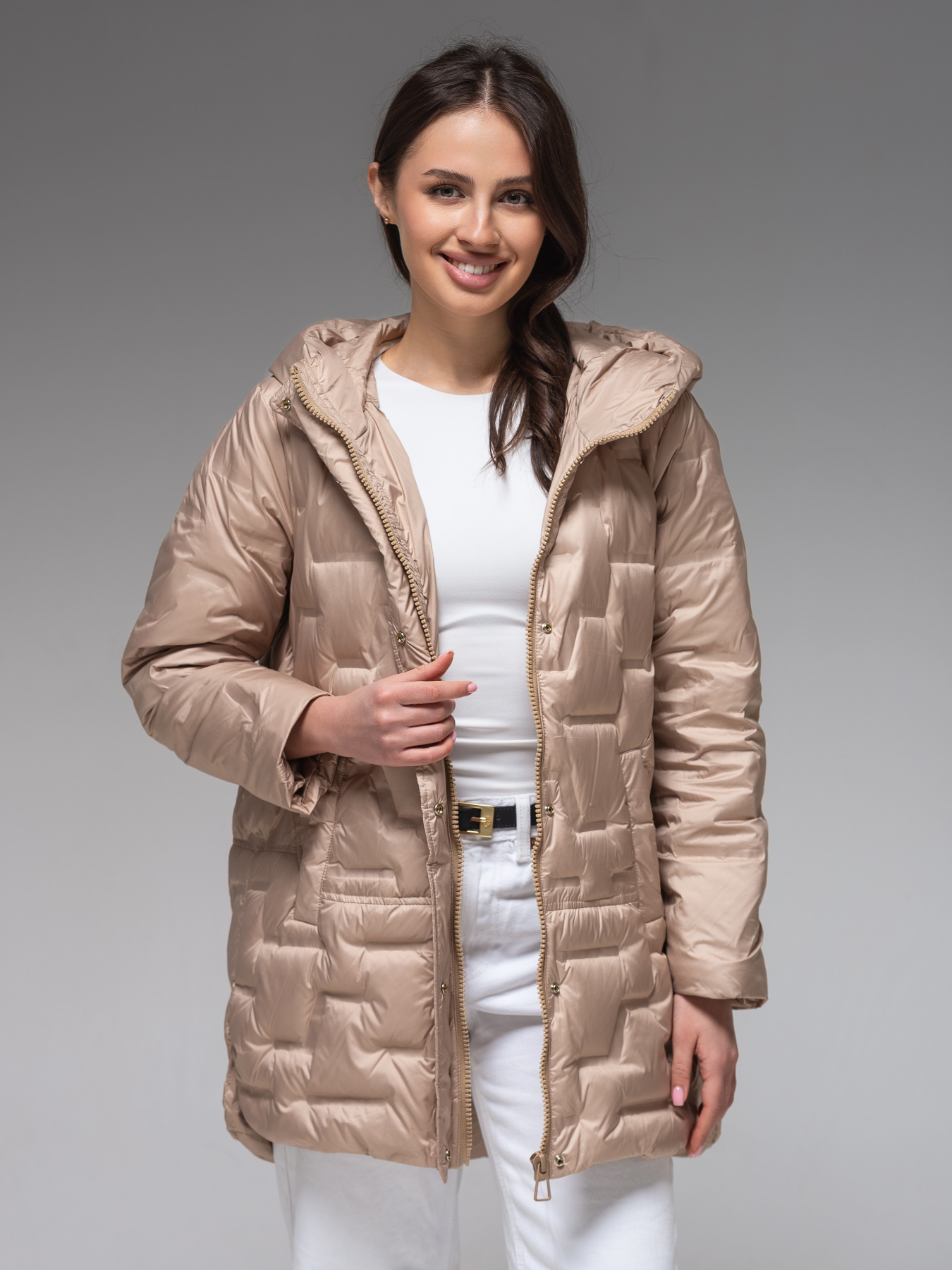 Куртки и дубленки VIVA WEAR модель 90325-beige Фото