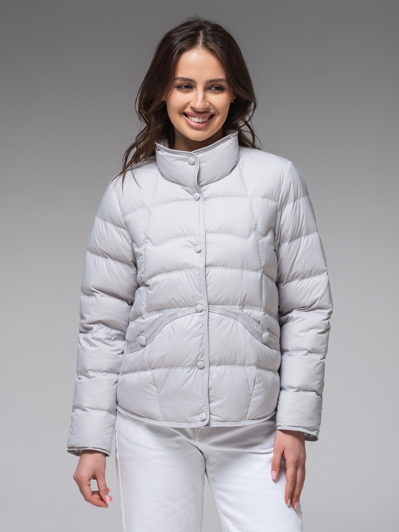 Куртки и дубленки VIVA WEAR модель 6081-light gray Фото