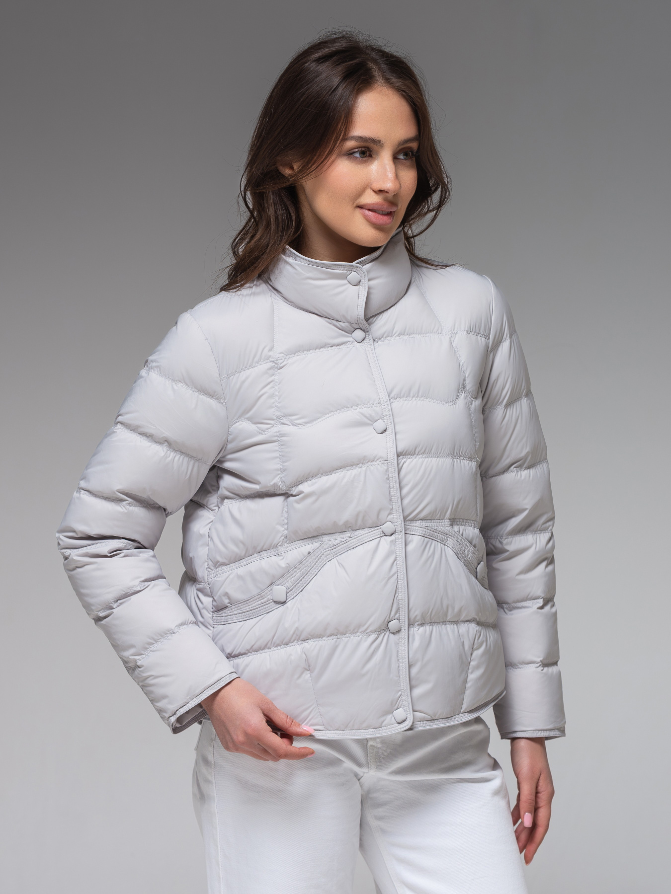 Куртки и дубленки VIVA WEAR модель 6081-light gray Фото