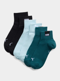 Шкарпетки та гольфи PUMA Unisex Logo Quarter 3p модель 947562 Фото