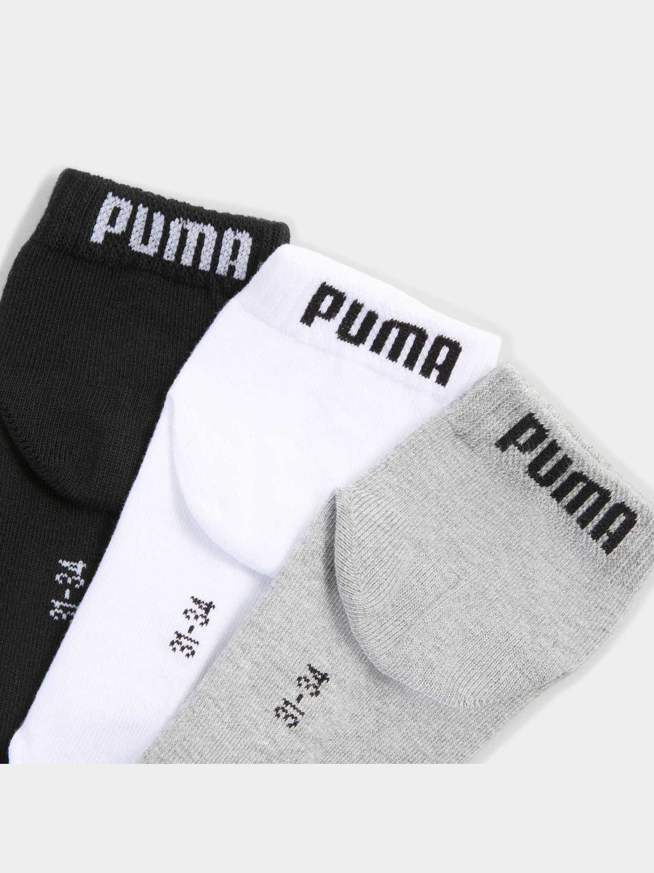 Шкарпетки та гольфи PUMA Kids Plain Quarter 3p модель 938809 Шкарпетки та гольфи PUMA Kids Plain Quarter 3p модель 938809 Фото