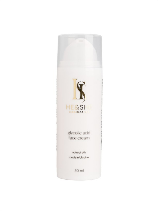Крем для лица с гликолевой кислотой Крем для обличчя He&She Cosmetics модель 01-0005 Фото