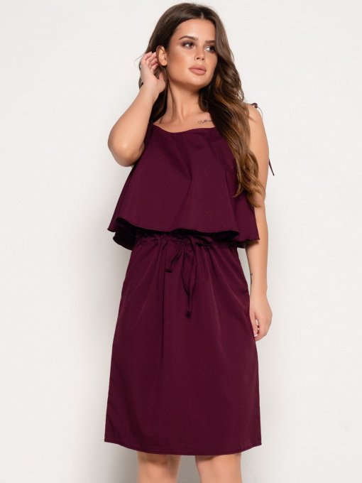 Сукні ISSA Plus модель SA-10786i_burgundy Фото