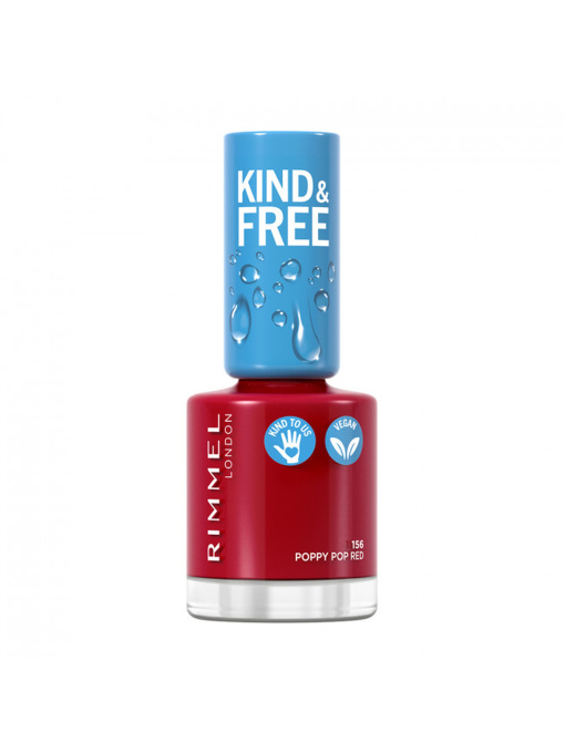 Лак Для Ногтей Kind & Free №156 Poppy Pop Red RIMMEL модель 8000019959404 Фото