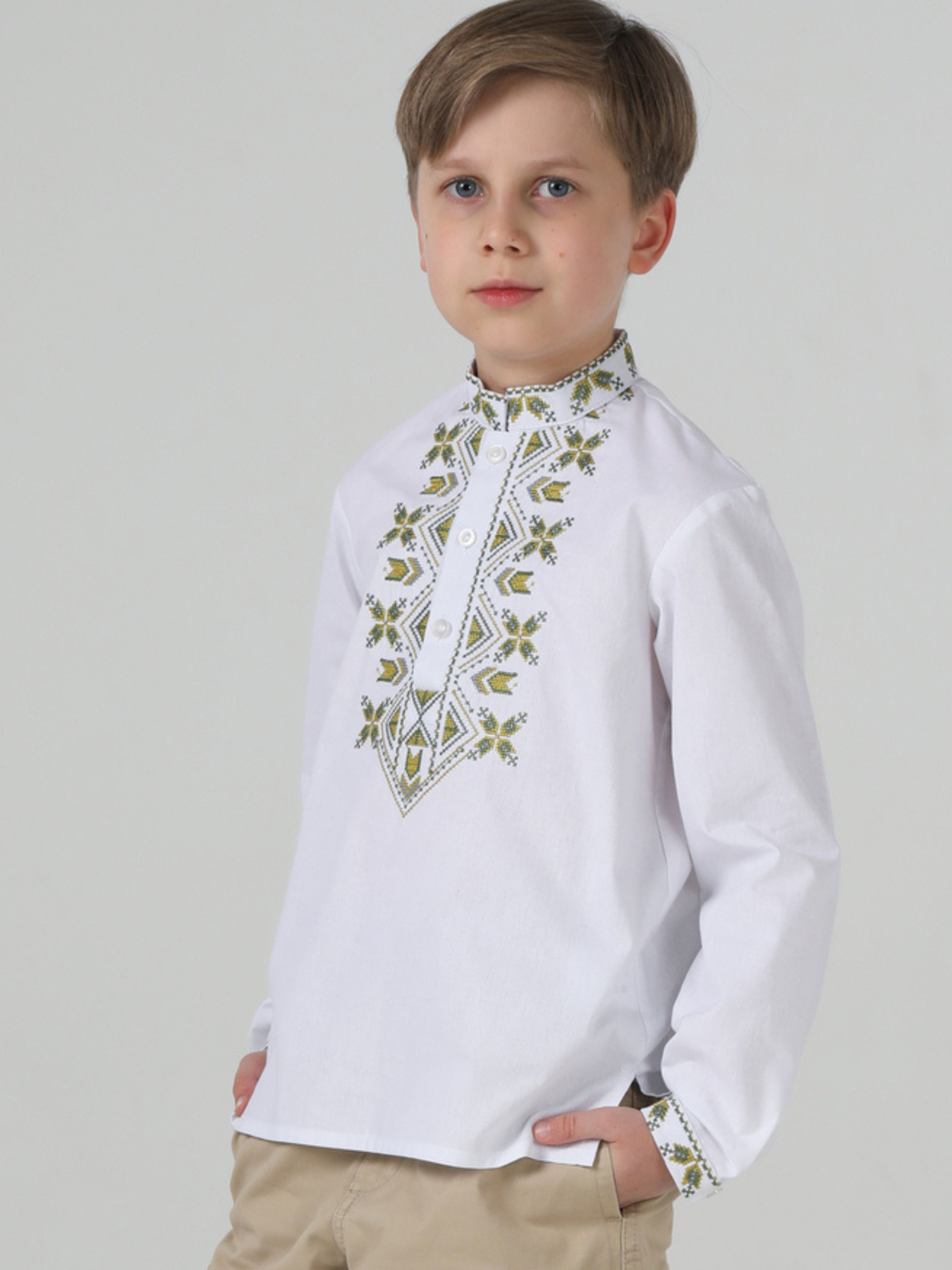 Вышиванки Folk Moda модель fm3106-blij Фото