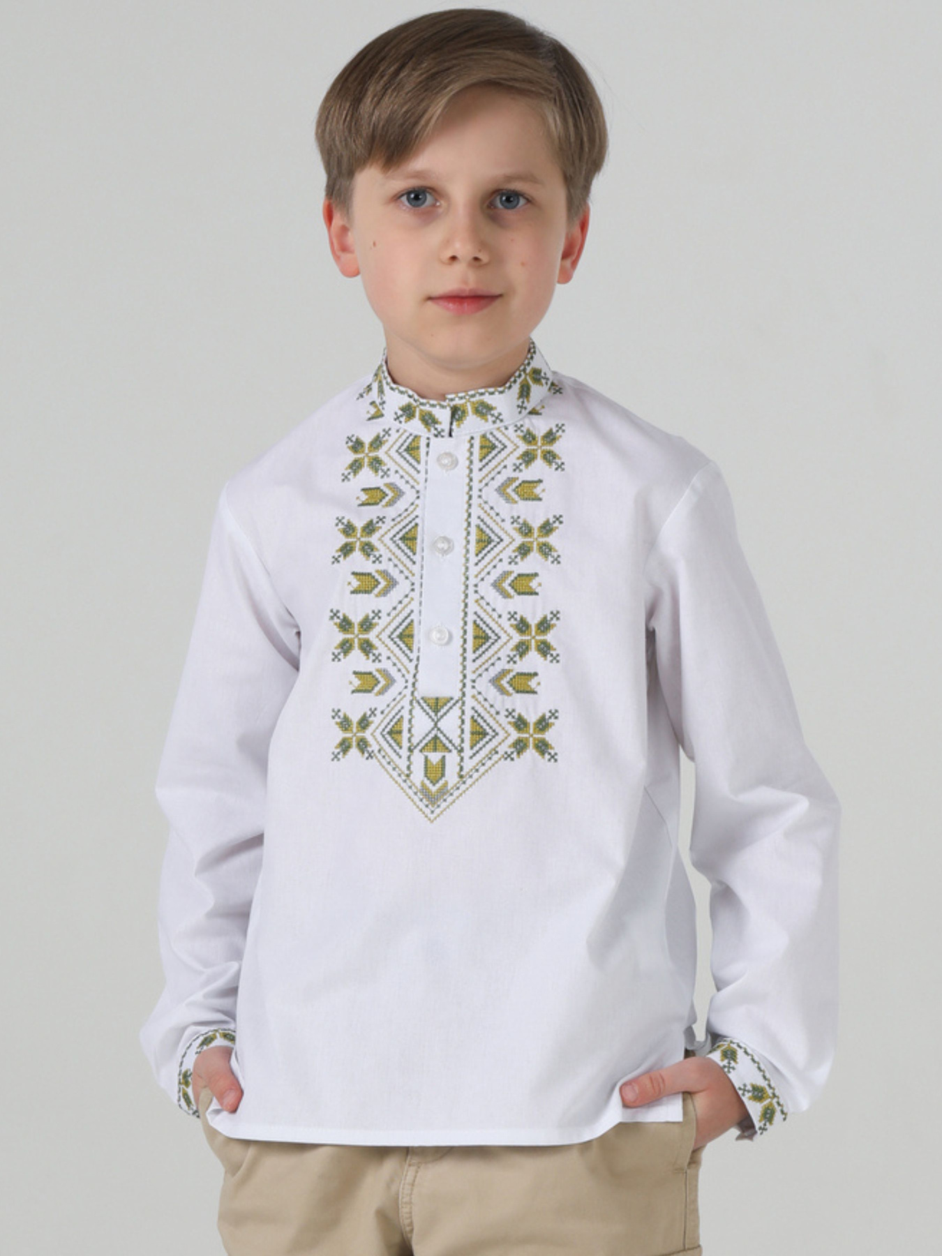 Вышиванки Folk Moda модель fm3106-blij Фото