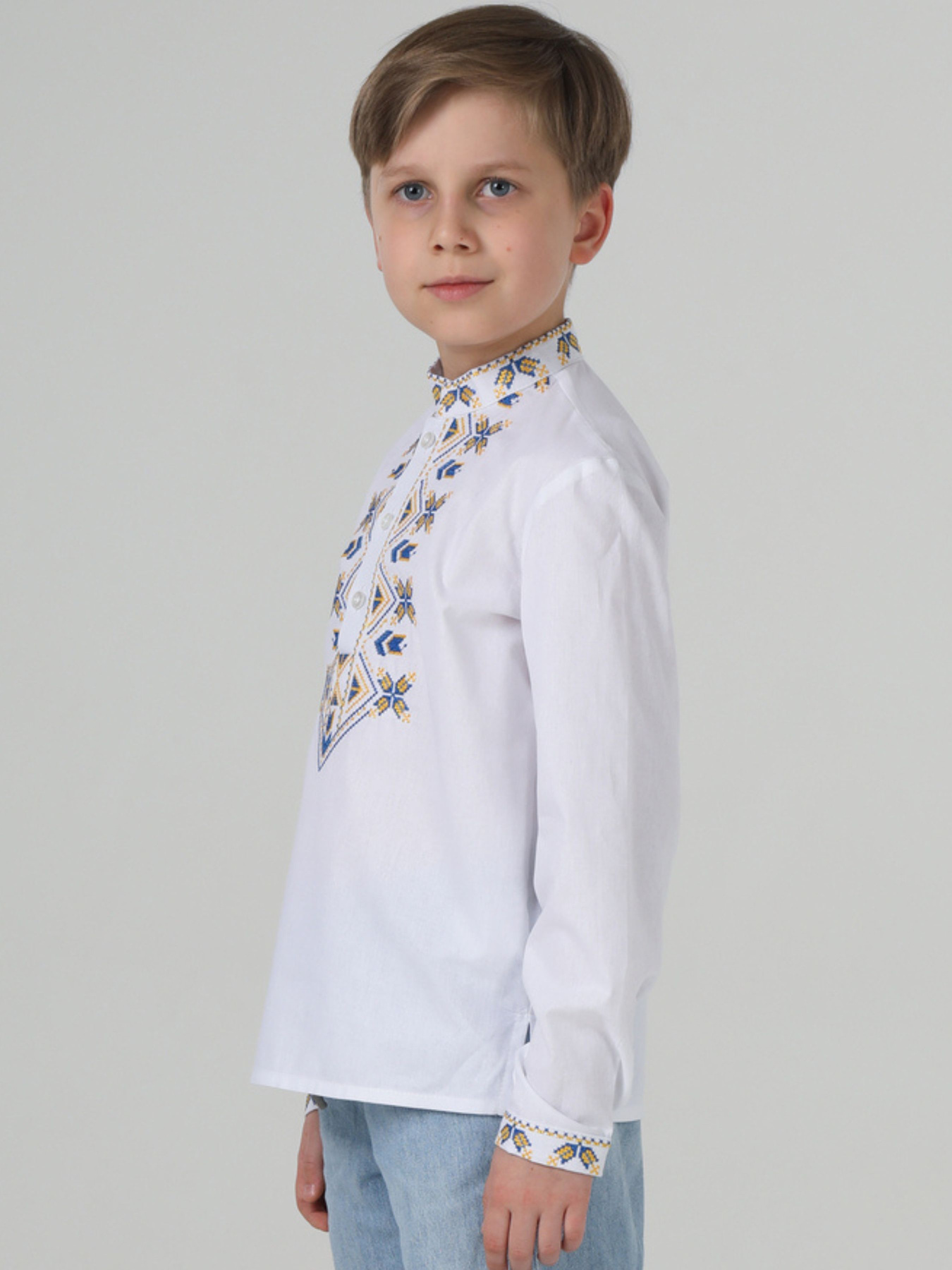Вышиванки Folk Moda модель fm3103-blij Фото
