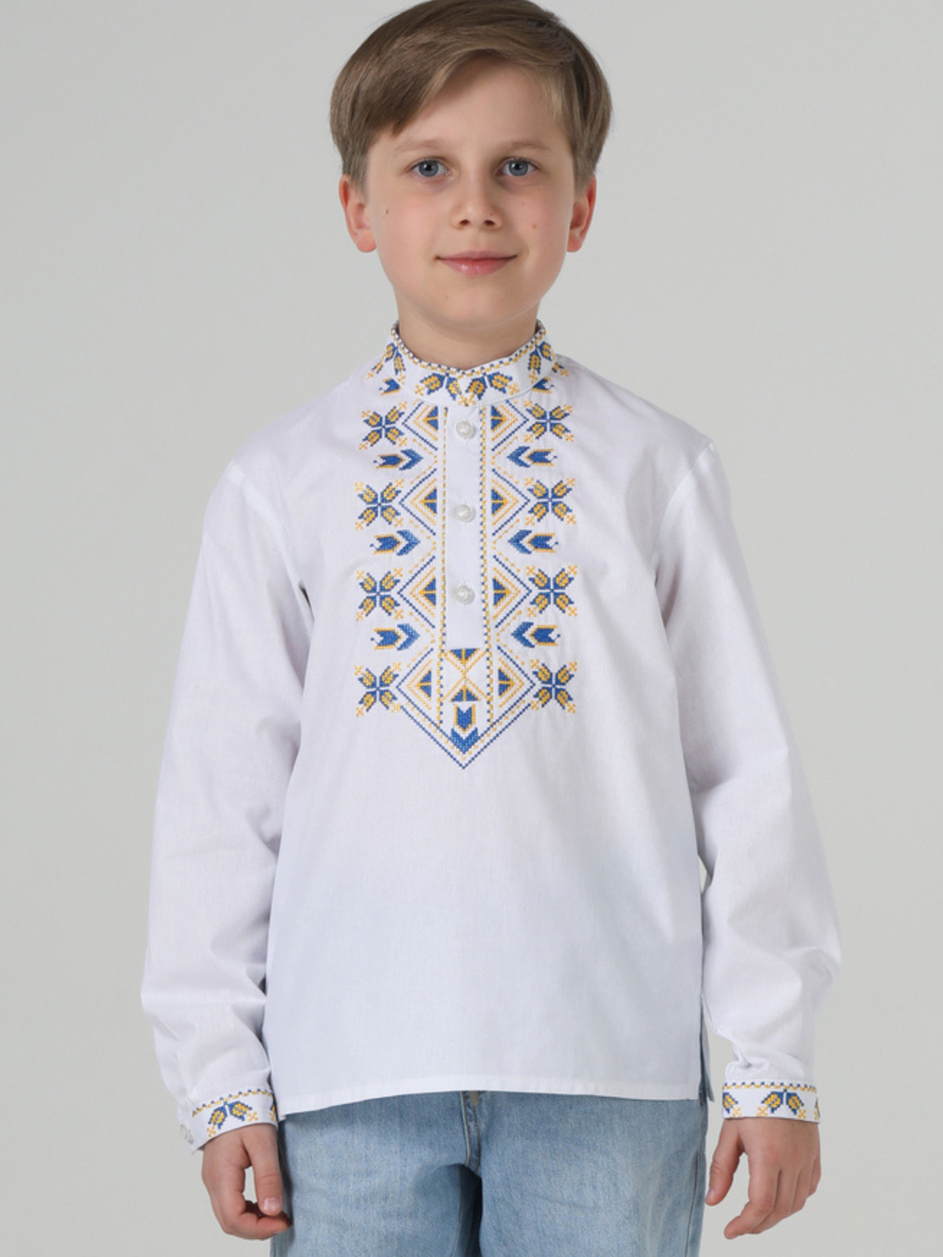 Вышиванки Folk Moda модель fm3103-blij Фото