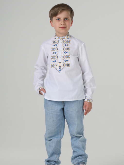 Вышиванки Folk Moda модель fm3103-blij Фото