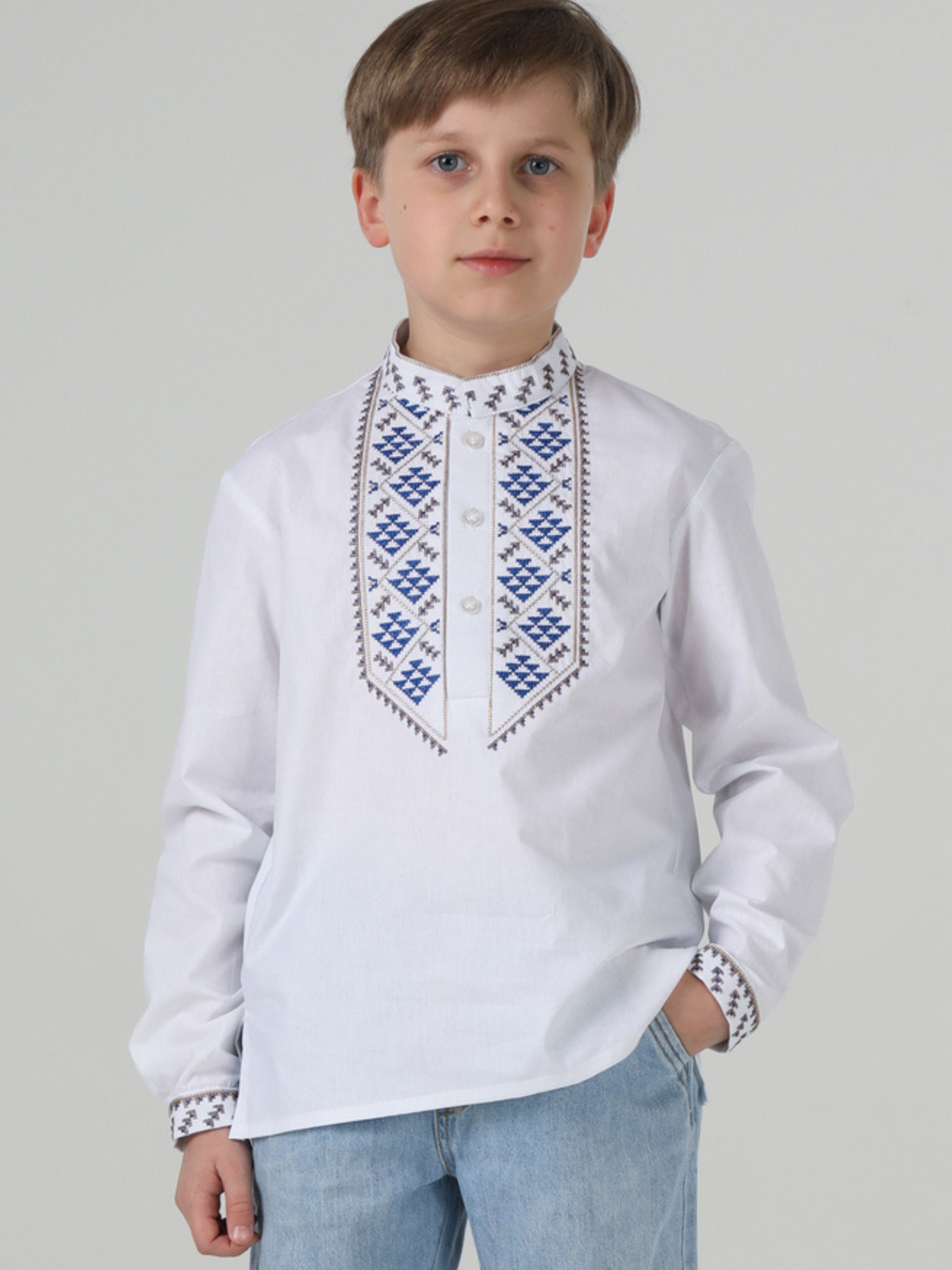 Вышиванки Folk Moda модель fm3097-blij Вышиванки Folk Moda модель fm3097-blij Фото