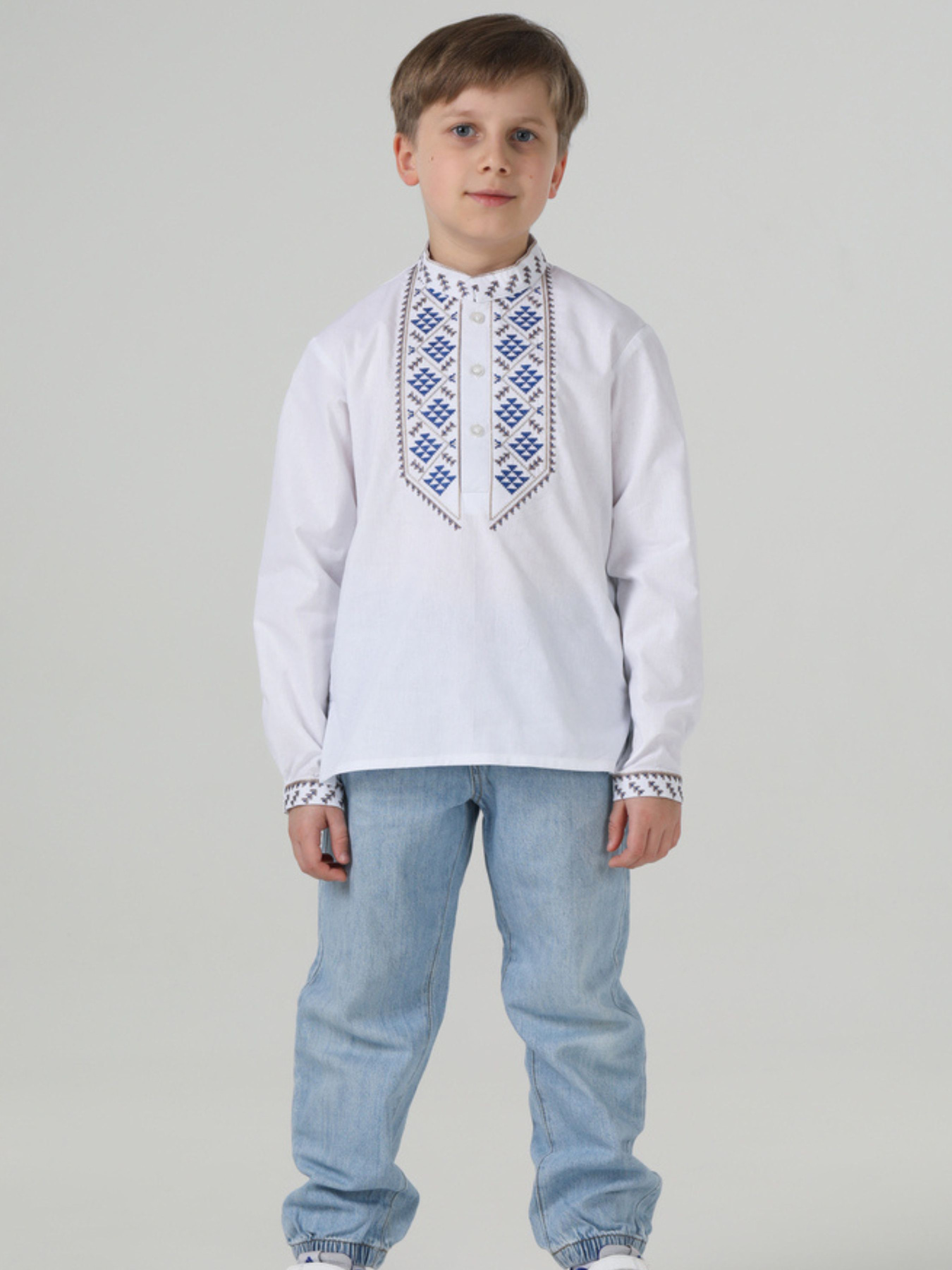 Вышиванки Folk Moda модель fm3097-blij Вышиванки Folk Moda модель fm3097-blij Фото