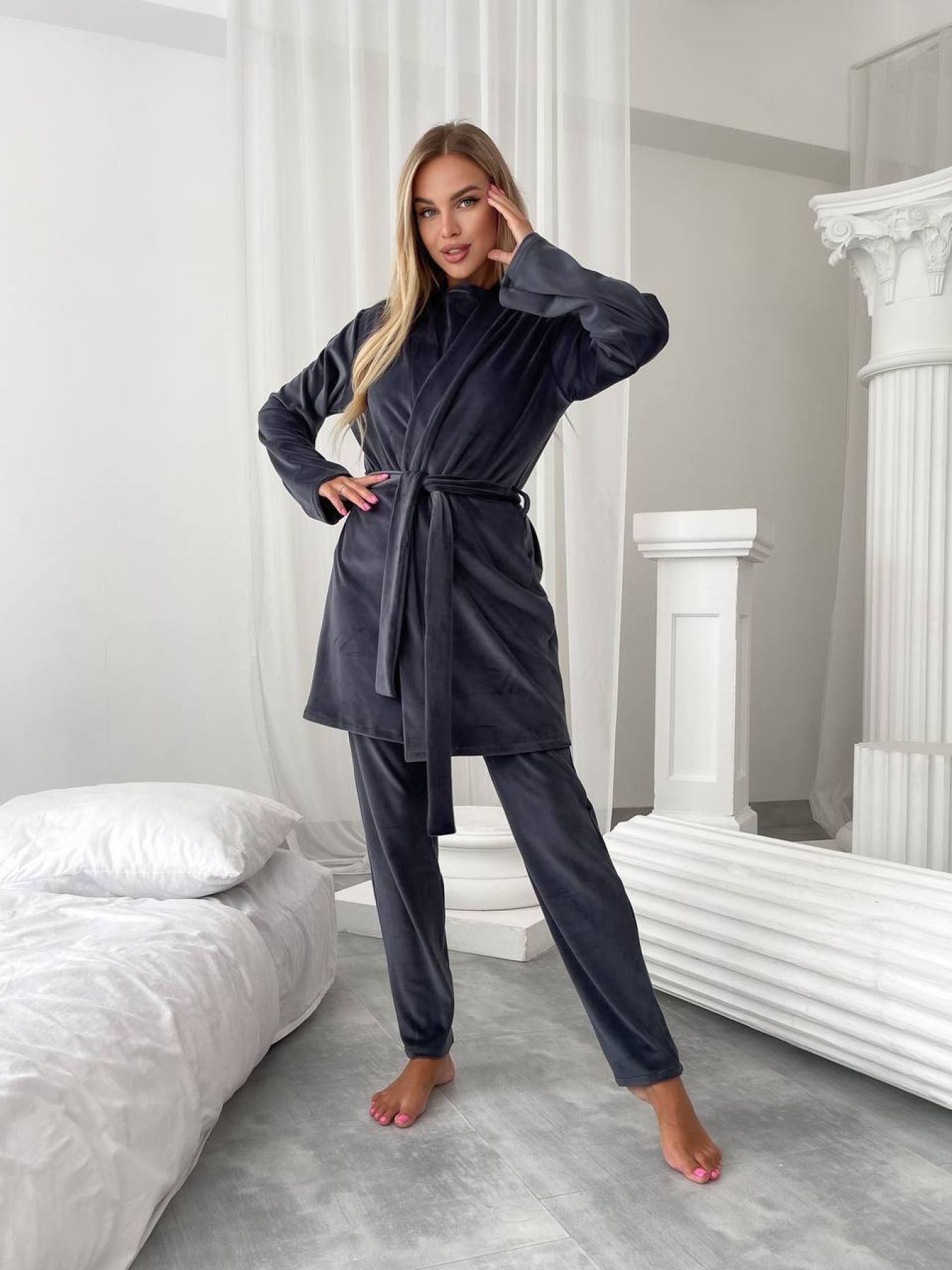 Одежда для дома и сна Uaclothes модель like14945-grafitovj Одежда для дома и сна Uaclothes модель like14945-grafitovj Фото