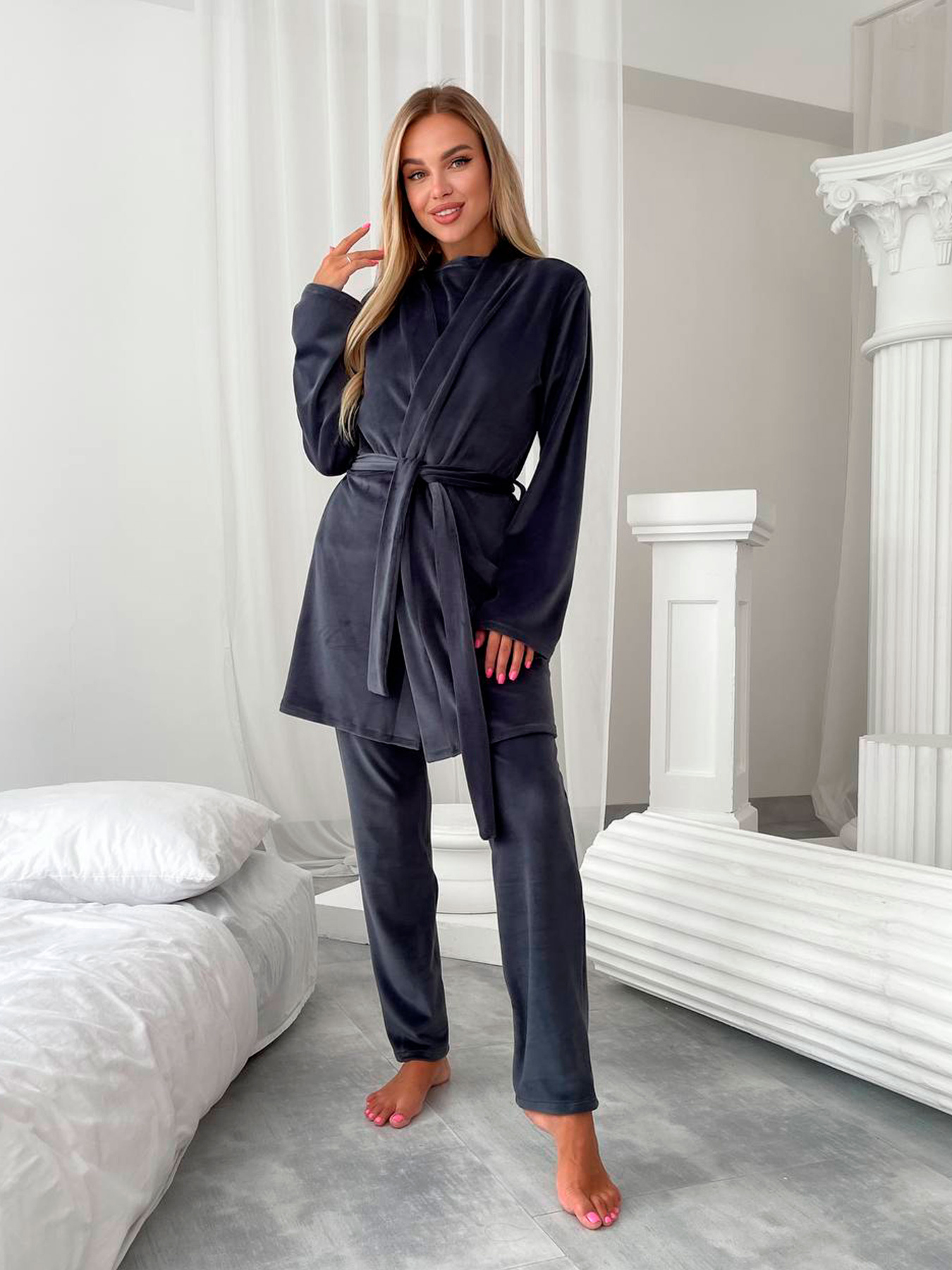 Одежда для дома и сна Uaclothes модель like14945-grafitovj Одежда для дома и сна Uaclothes модель like14945-grafitovj Фото