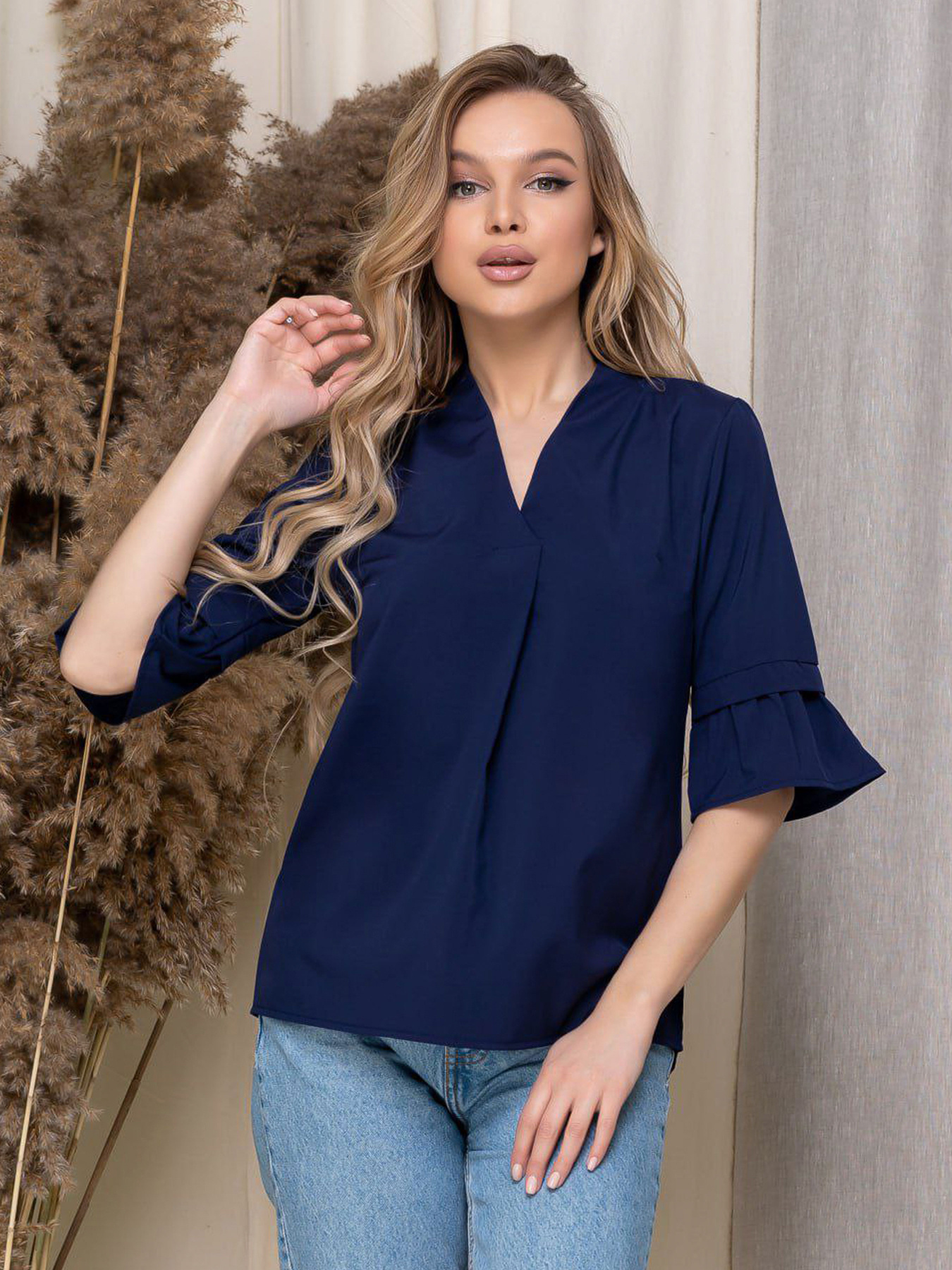 Сорочки Uaclothes модель like14316-sinij Сорочки Uaclothes модель like14316-sinij Фото