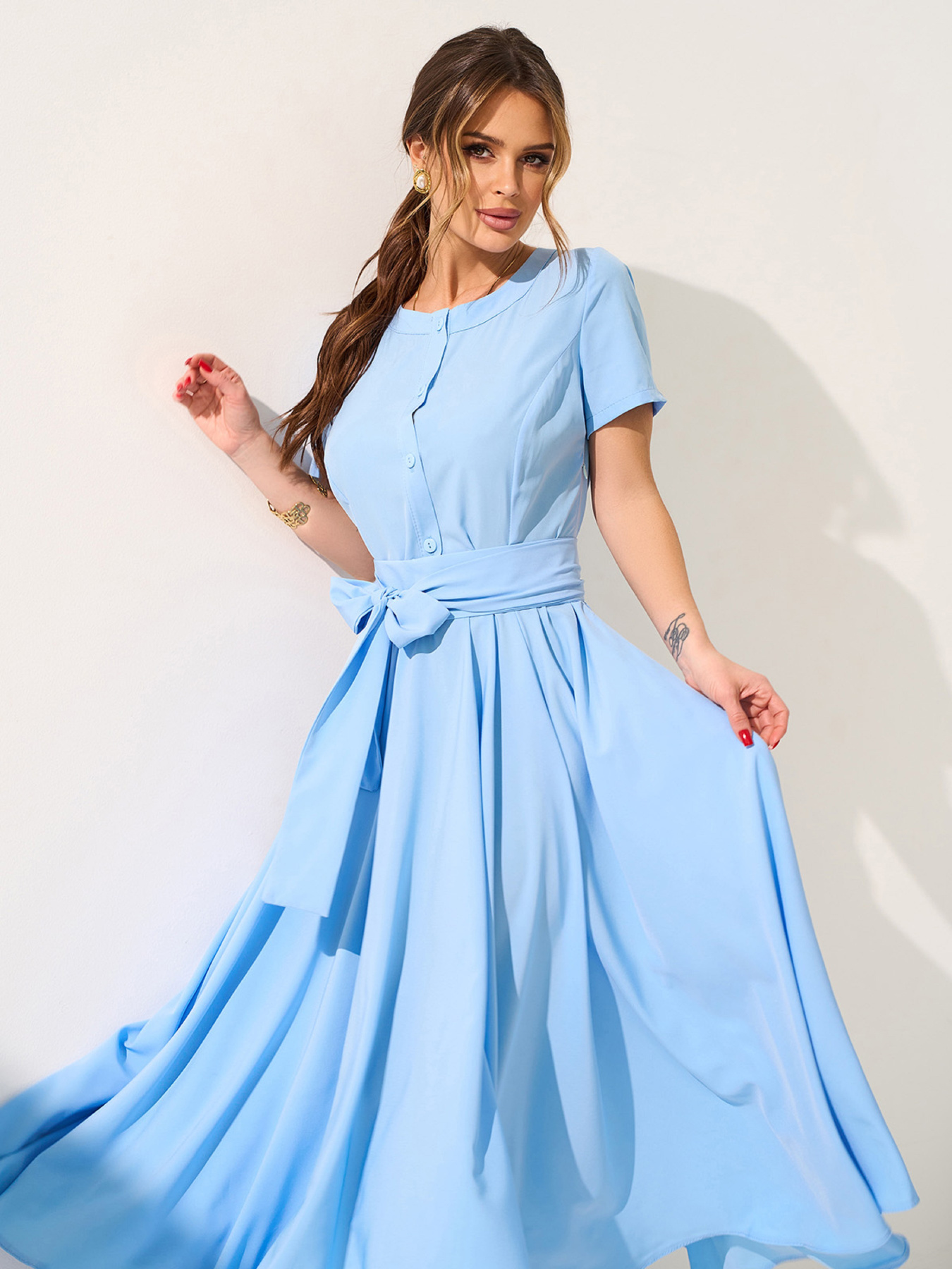 Платья ISSA Plus модель 15597_голубой Платья ISSA Plus модель 15597_голубой Фото