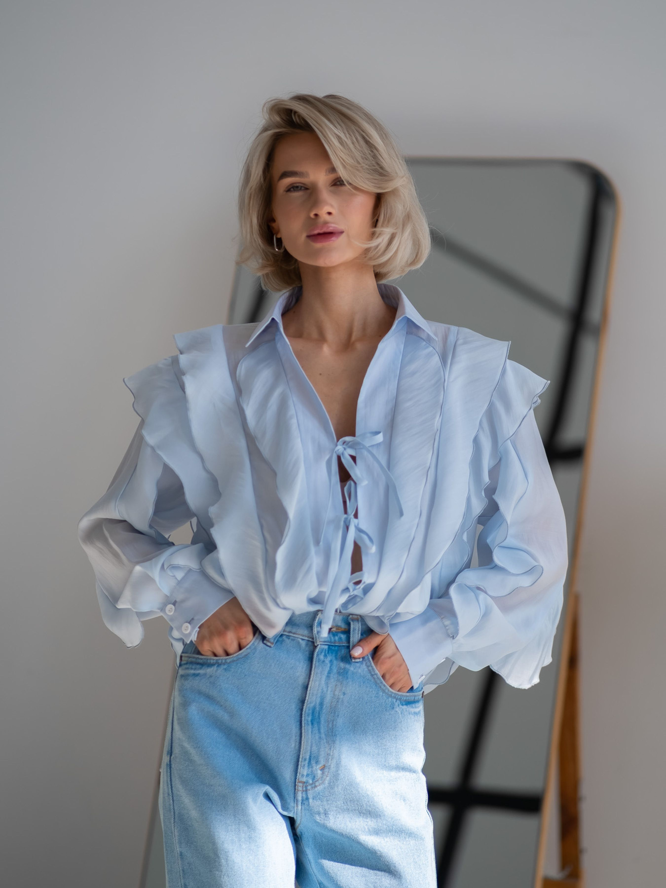 Сорочки Emmelie Delage MERINGUE модель o_BLMER-08 Фото