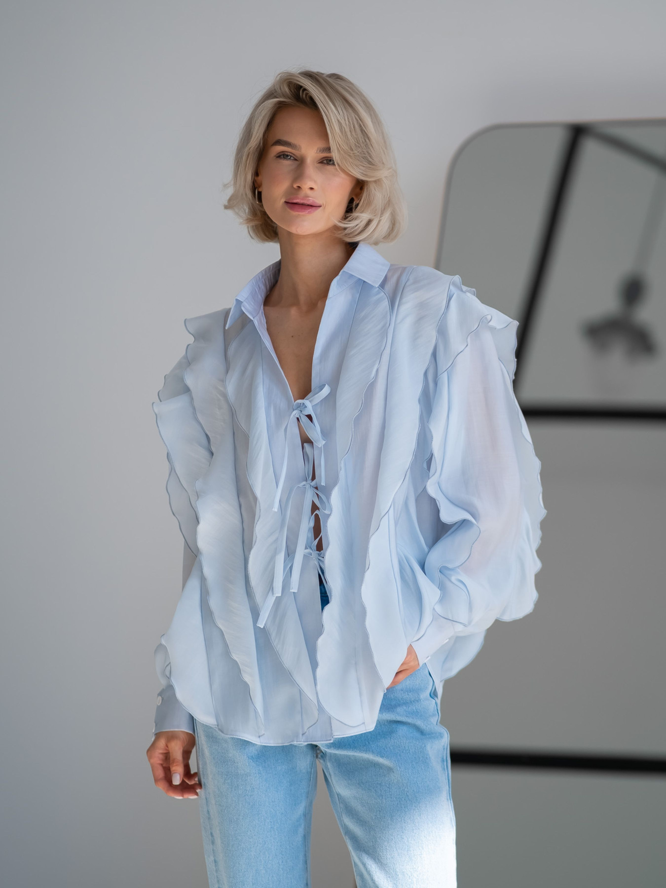Сорочки Emmelie Delage MERINGUE модель o_BLMER-08 Фото