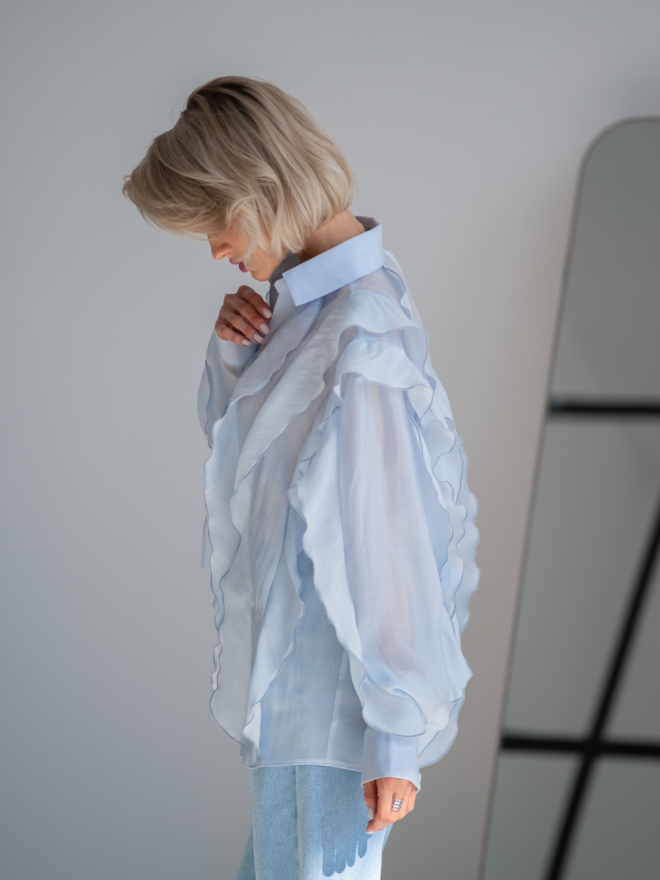 Сорочки Emmelie Delage MERINGUE модель o_BLMER-08 Фото