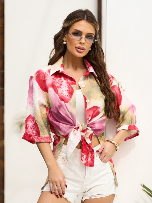 Сорочки ISSA Plus модель 15633_мультиколор Фото