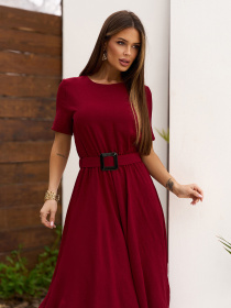 Платья ISSA Plus модель 15695_бордовый Фото