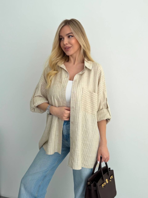 Рубашки Uaclothes модель like18495-bezhevj Фото