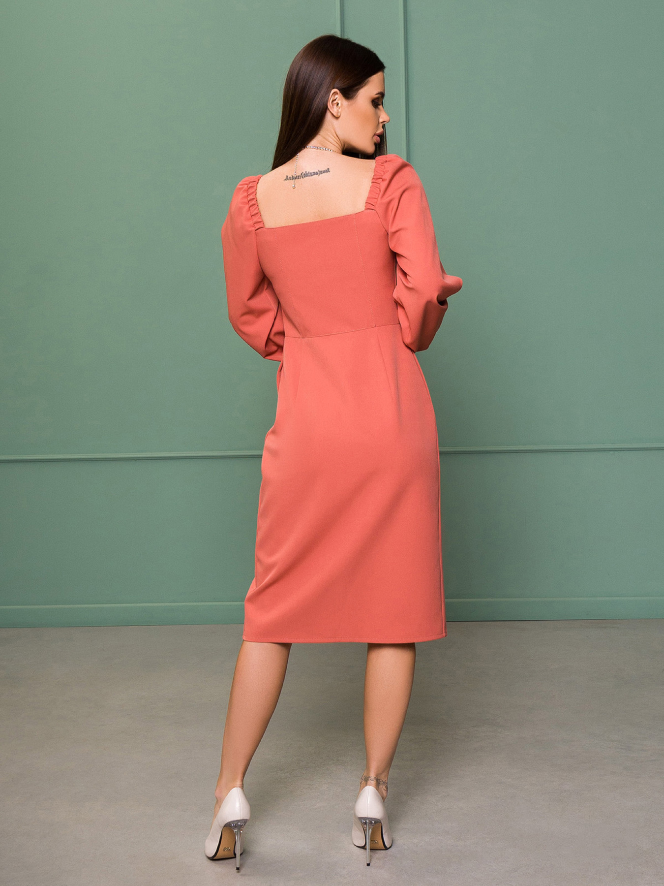 Платья ISSA Plus модель SA-377_terracotta Фото